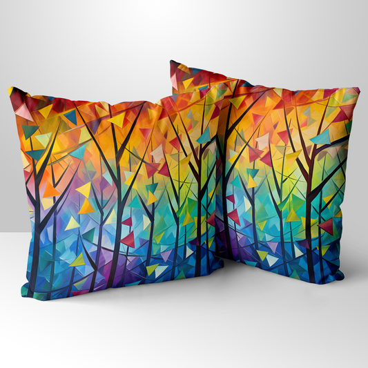 Forest Of Colour Hand Made Poly Linen Cushions