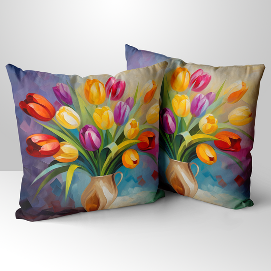 Kaleidoscope of Elegance Hand Made Poly Linen Cushions