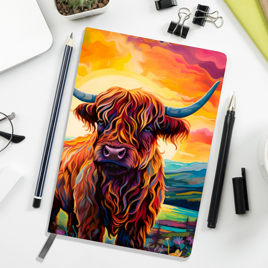 Highland Cow Allover Printed Lined Journal