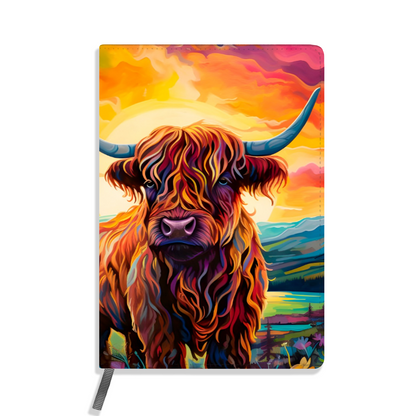 Highland Cow Allover Printed Lined Journal