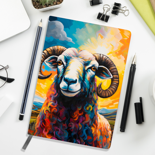 Black Faced Sheep Allover Printed Lined Journal