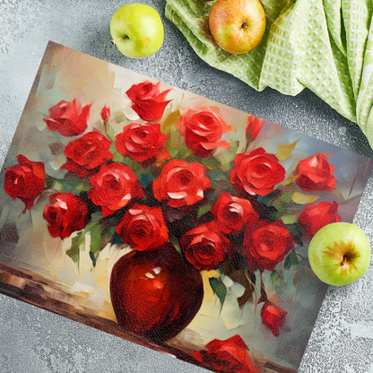 Vermilion Vitality Textured Glass Chopping Boards