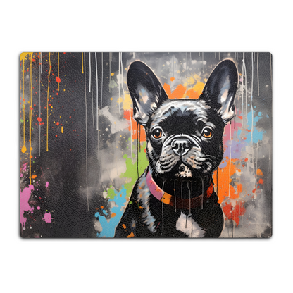 Frenchie Fizz Textured Glass Chopping Boards