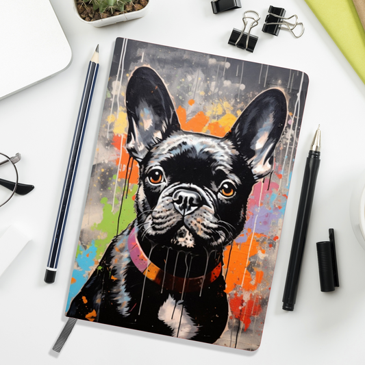 Frenchie Fizz Allover Printed Lined Journal