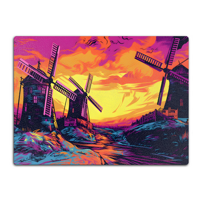 Windmill Whispers Textured Glass Chopping Boards
