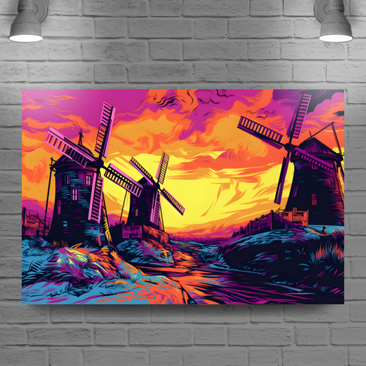 Windmill Whispers  Deluxe Box Landscape Canvas Prints