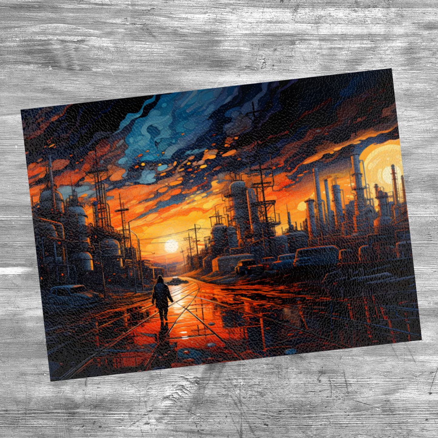 Industrial Sunset Textured Glass Chopping Boards