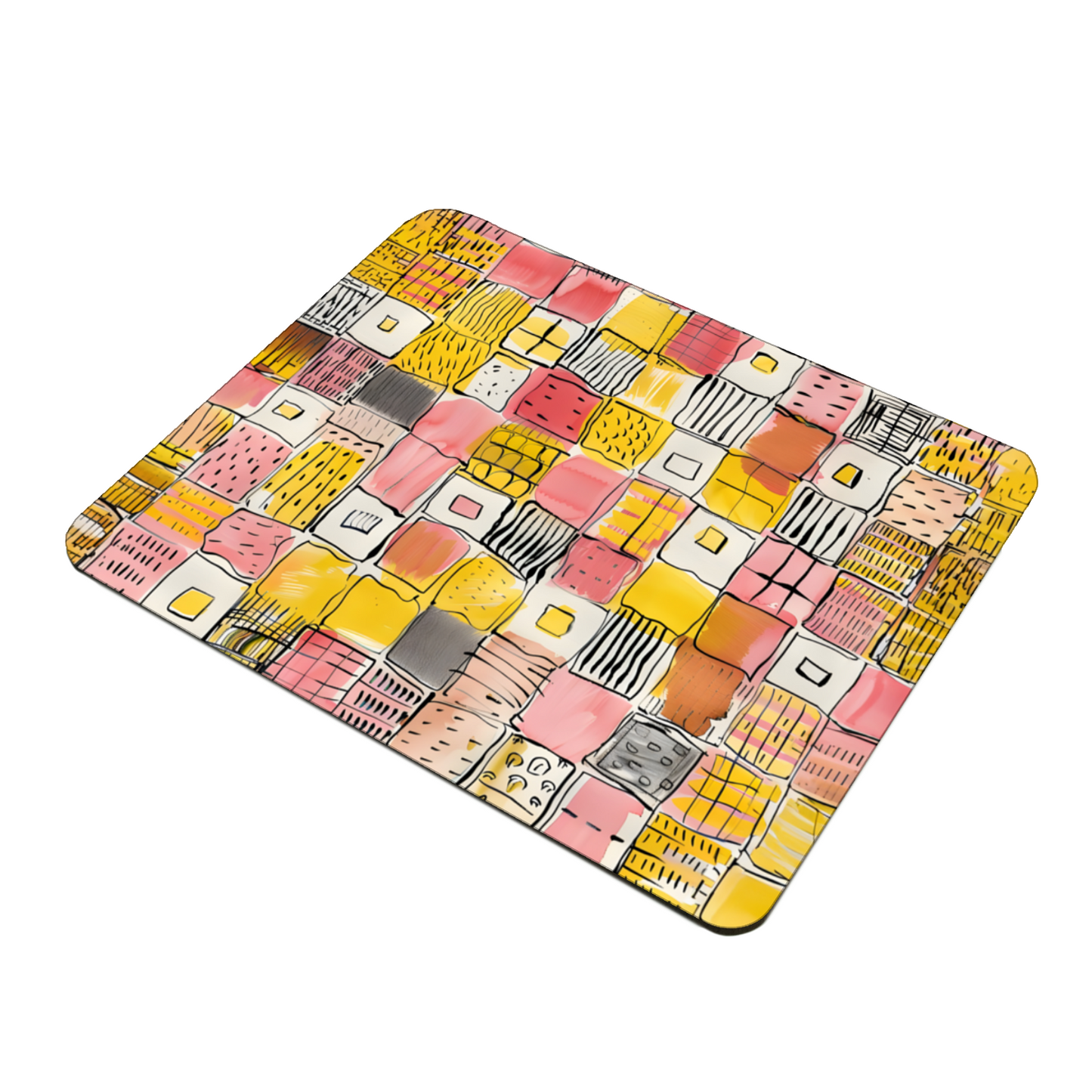 Patchwork Delight Wooden Placemat