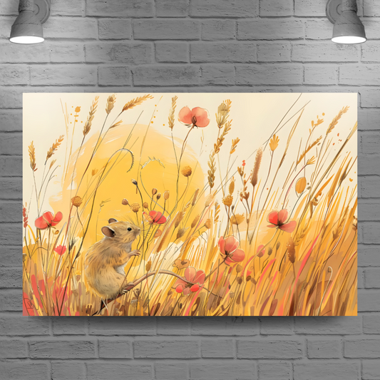 Meadow Mouse  Deluxe Box Landscape Canvas Prints