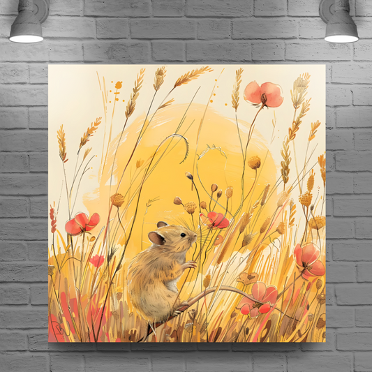 Meadow Mouse  Deluxe Box Square Canvas Prints