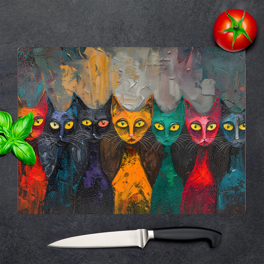 Council of Whiskers Textured Glass Chopping Boards