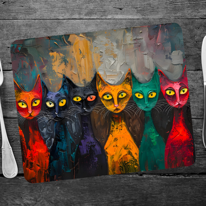 Council of Whiskers Wooden Placemat