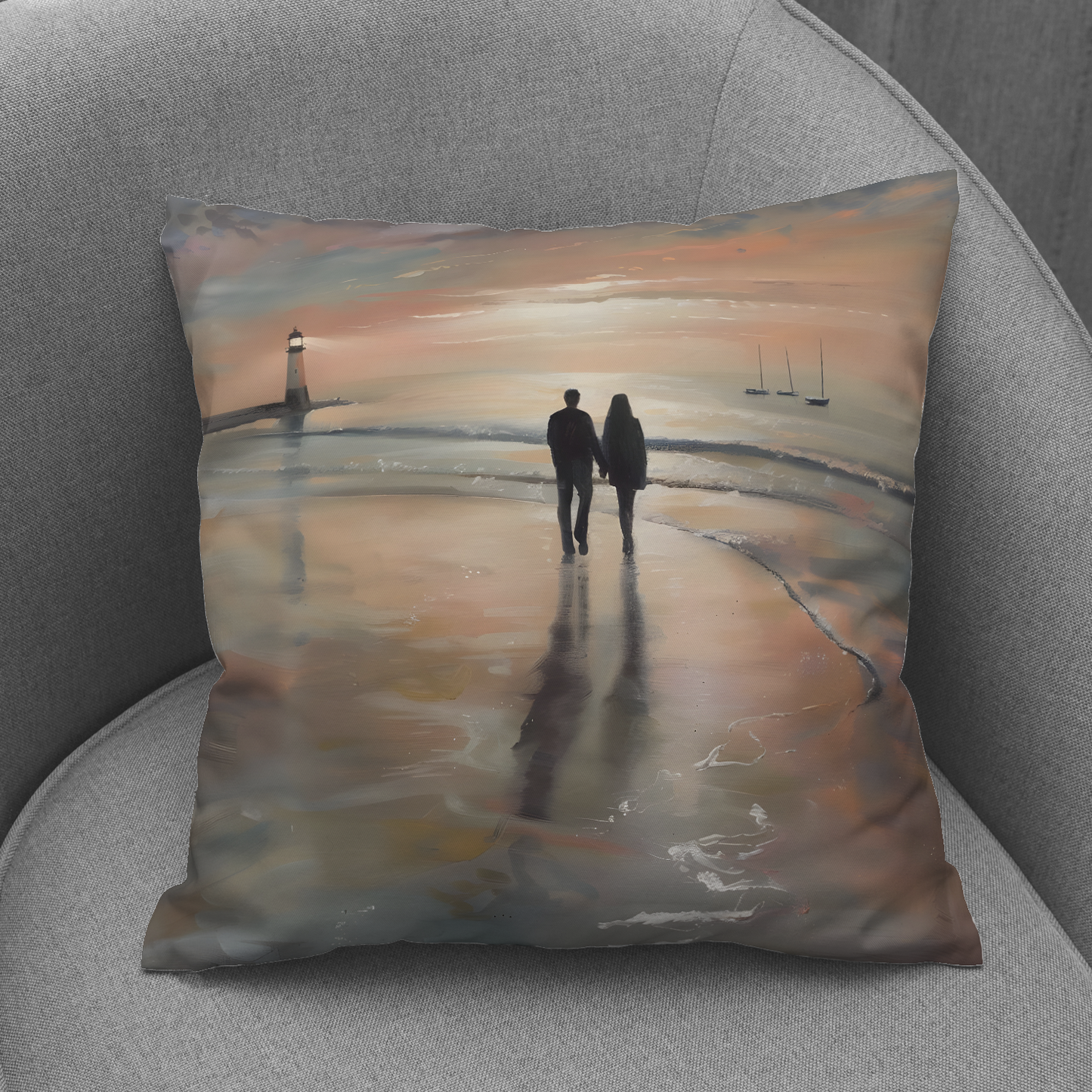 Sunset's Promise  Hand Made Poly Linen Cushions