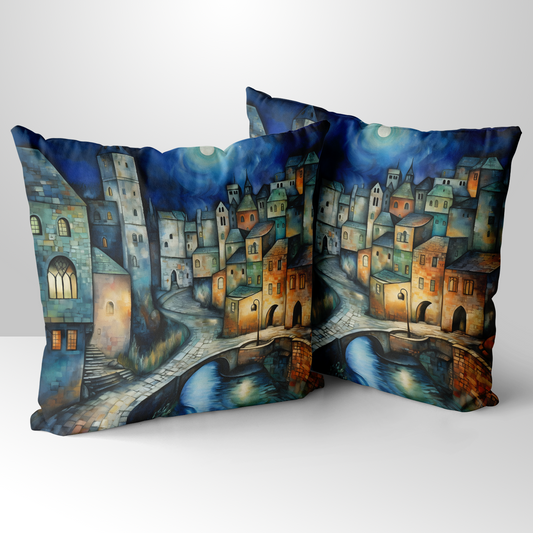 Lunar Enclave  Hand Made Poly Linen Cushions