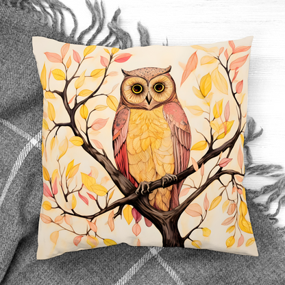Owls Perch  Hand Made Poly Linen Cushions
