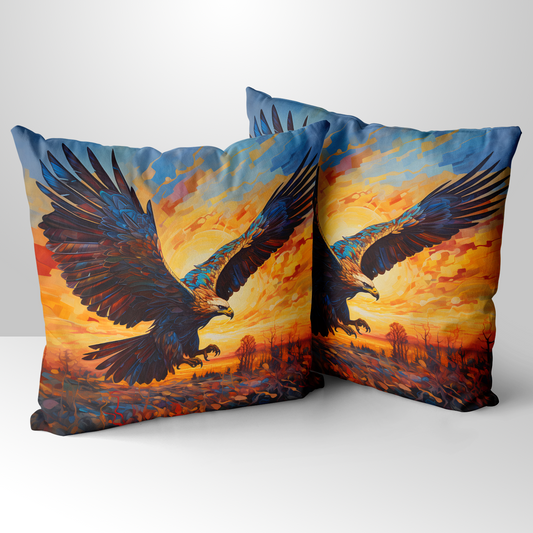 Golden Eagle Hand Made Poly Linen Cushions