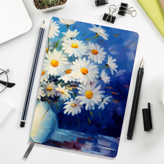 Sunlit Daisies in Blue Allover Printed Lined Journal