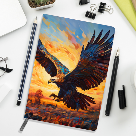 Golden Eagle Allover Printed Lined Journal
