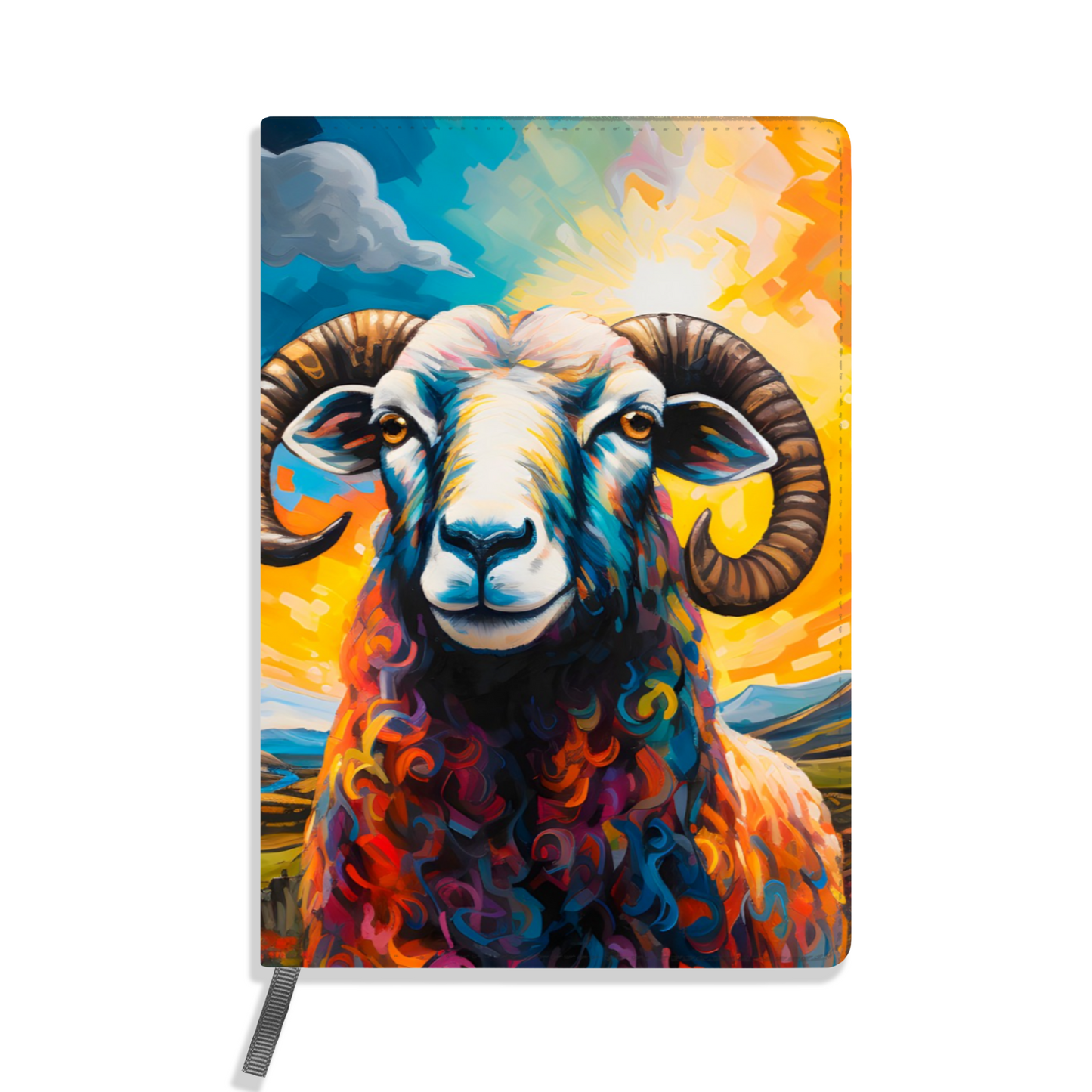 Black Faced Sheep Allover Printed Lined Journal