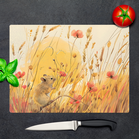 Meadow Mouse Textured Glass Chopping Boards