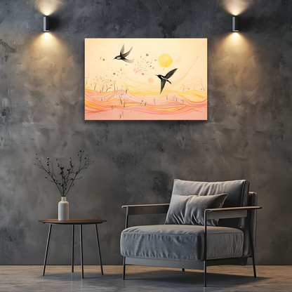 Harmony Of Swifts  Deluxe Box Landscape Canvas Prints