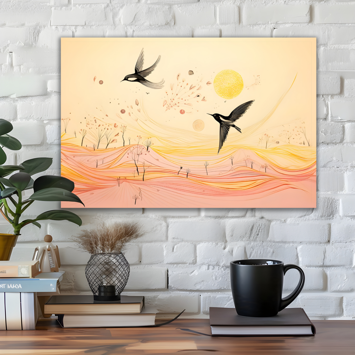 Harmony Of Swifts  Deluxe Box Landscape Canvas Prints
