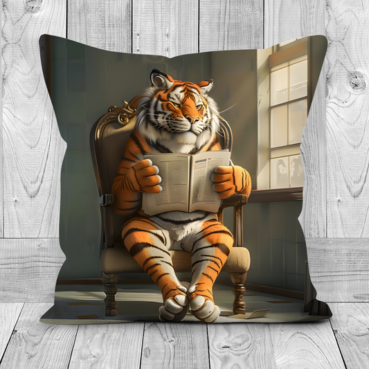 Tiger Tales  Hand Made Poly Linen Cushions