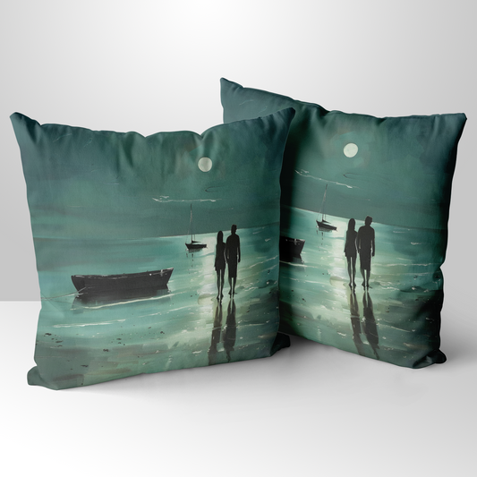 Nocturne's Reflection  Hand Made Poly Linen Cushions