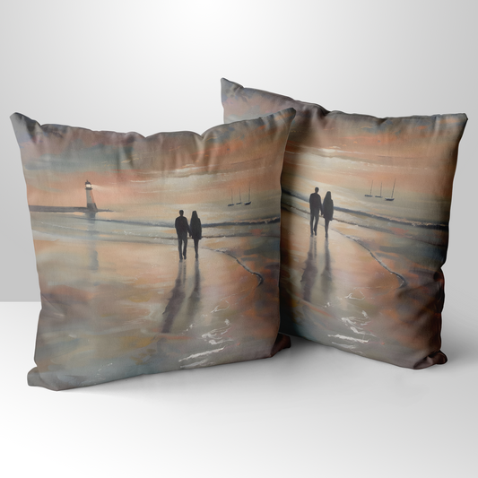 Sunset's Promise  Hand Made Poly Linen Cushions